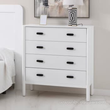Cómoda Florencia 4 Cajones Blanca (102x41x95)