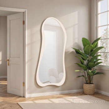 Espejo Vestidor Madera Blanco (180x80)