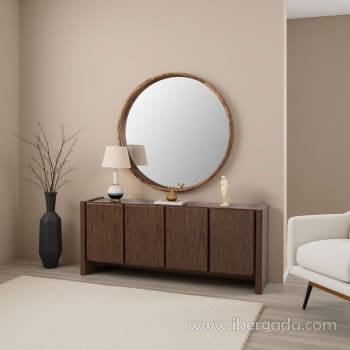 Aparador Gio 4 Puertas Nogal (180x45x75)