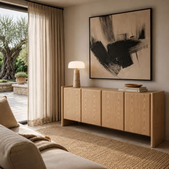 Aparador Gio 4 Puertas Roble (180x45x75)