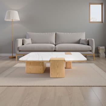 Mesa de Centro Delfos Roble/Porcelánico (120x70)
