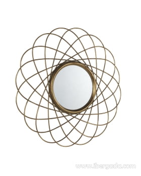 Espejo Metal Oro Envejecido (90x90)
