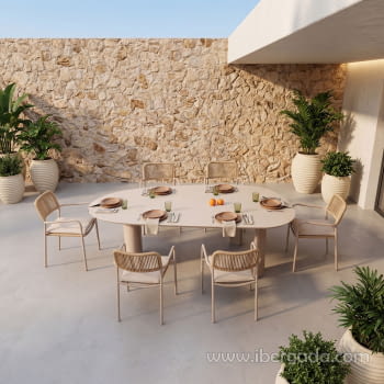 Mesa Exterior Paula Taupe/Cerámica (240x75)