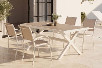 Mesa Exterior Blanco/Cerámico (185X94)