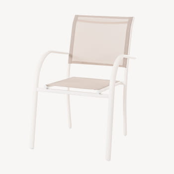 Silla Valentina Aluminio/Blanco