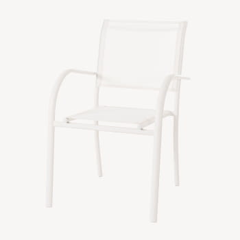 Silla Valentina Aluminio/Blanco