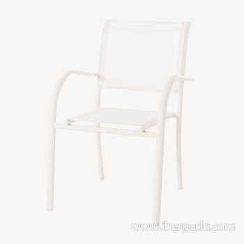 Silla Valentina Aluminio/Blanco