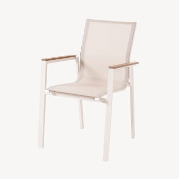 Silla Emma Aluminio/Beige