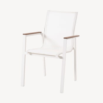 Silla Emma Aluminio/Blanco