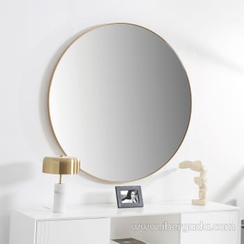 Espejo Redondo Dorado Aluminio (80cm, 100cm o 120cm)