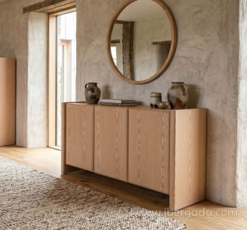 Aparador Gio Roble 3 Puertas (120x45x75)