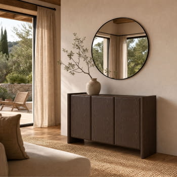 Aparador Gio Nogal 3 Puertas (120x45x75)