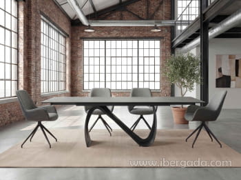 Mesa de Comedor Extensible Suiza (160-240x90x76)