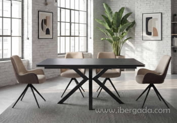 Mesa de Comedor Extensible Ebano (160-240x90x76)