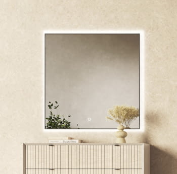 Espejo Cuadrado luz LED (100x100)