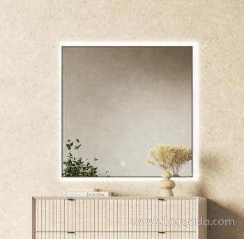 Espejo Cuadrado luz LED (100x100)