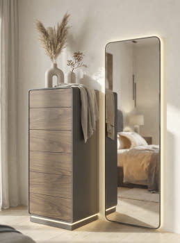 Espejo de Pie Rectangular Curvo (170x70)