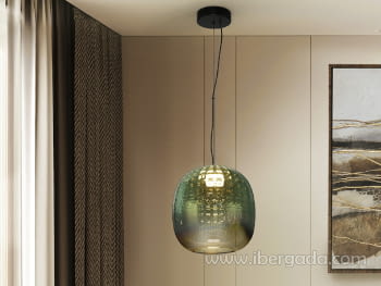Colgante Mares 1 L Verde Negro (23cm)