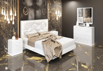 Promoción DORMITORIO COMPLETO BD16 (1 cabecero, 2 mesillas, 1 cómoda o sinfonier, 1 espejo)
