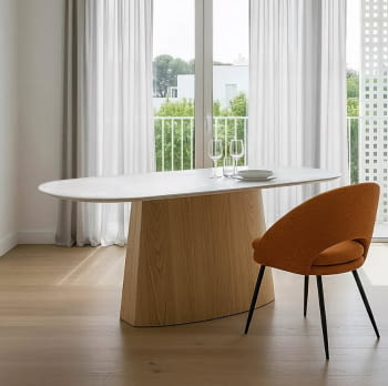 Mesa Comedor Madera/Cerámico (180x90)