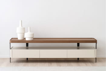 Mueble TV Sarela Beige Mate/Nogal (200x45x53)