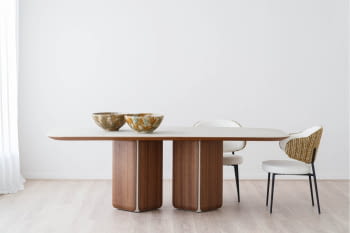 Mesa de Comedor Castro Cerámico/Nogal (230x115)