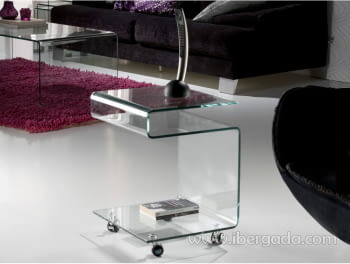 Mesa Auxiliar Glass/Transparente (38x42x54)
