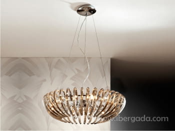 Colgante Ariadna 12L Champagne LED