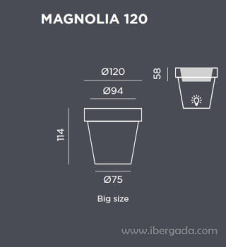Macetero Magnolia 120 Light (120X120X114) - 3