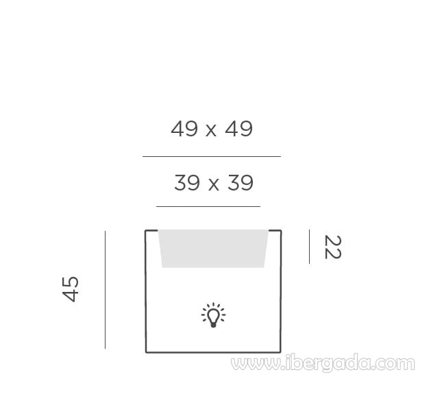 Macetero Narciso 50 Light (49X49X45)-4