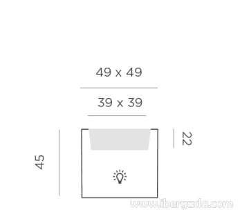 Macetero Narciso 50 Light (49X49X45)-4