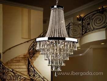 Lampara Palace Metal/Cristal LED