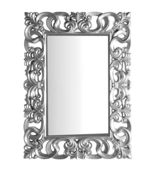 Espejo Rectangular Barroco Plata (130x100)