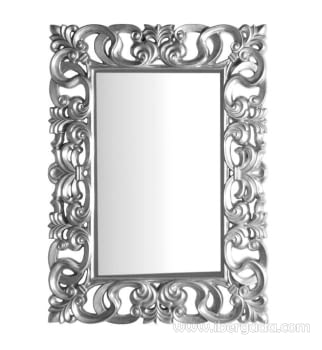 Espejo Rectangular Barroco Plata (130x100)