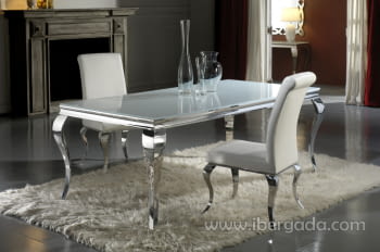 Mesa de Comedor Barroque Acero (208x108x76)