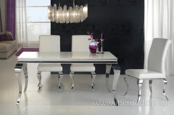 Mesa de Comedor Barroque Acero 160 (168x98x76)