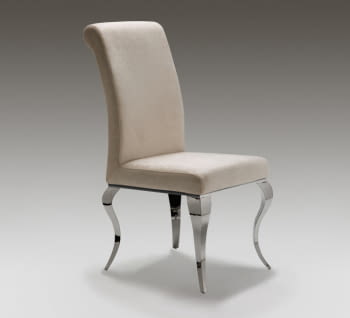 Silla Barroque Acero Beige