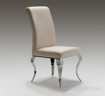 Silla Barroque Acero Beige