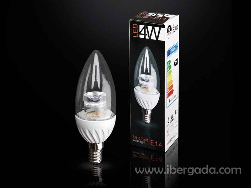 Bombilla LED E14 Vela TR Luz Cálida