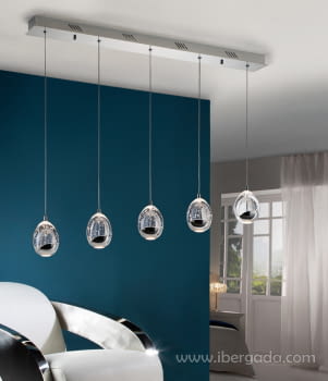 Lámpara Rocio Cromo 5L LED