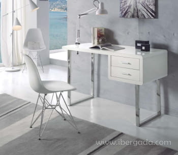 Escritorio Blanco/Cromo (120x55x76)