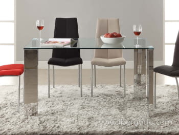 Mesa de Comedor Malibu Acero 140 (140x80x75)