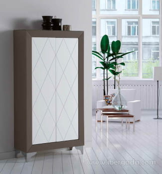 Zapatero Alto Aradia Blanco/Visón (73x27x134)