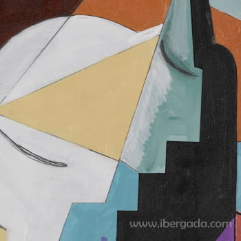 Cuadro Bodegon Cubista 01 (75x75) - 3