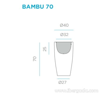 Macetero Bambu 70 Color (40x40x70) - 7