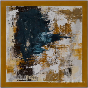 Cuadro Javea II Ocre (122x122)