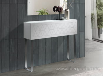 Consola Aradia Blanca/Cromo (115x27x91)