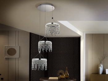 Lampara Anastasia Cromo LED 3L