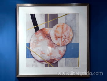 Cuadro Geométrico Marco plata (64x64)