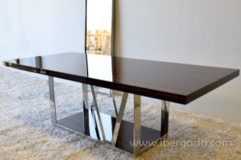 Mesa de Comedor Ebano/Acero (240x110)